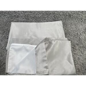 Silver Window Curtains 2pc Set Casual Any Room Home Decor 37in X 85in New